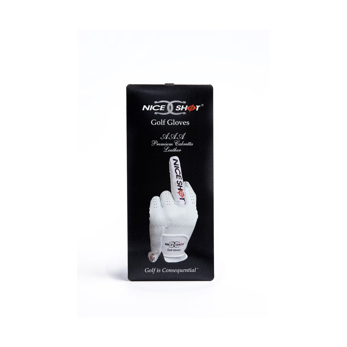 NICE SHOT GOLF GLOVE THE BIRD WHITE MLH/XL (6)